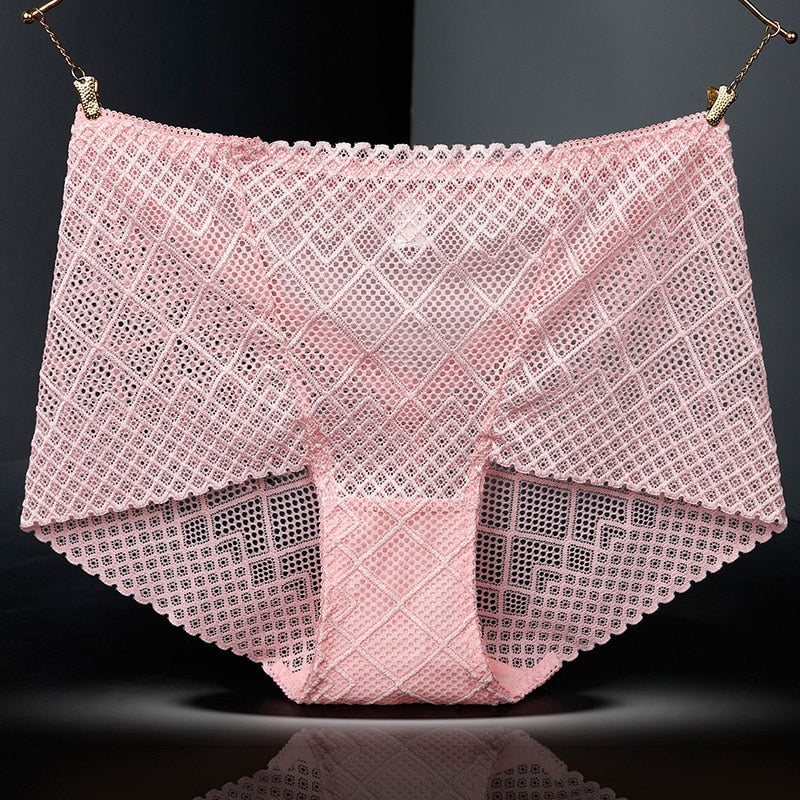 Breathable Panties Lace Mesh Hollow Silk Knickers Bottom
