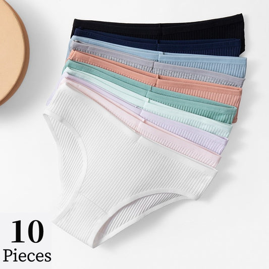10PCS Cotton Striped Bikinis